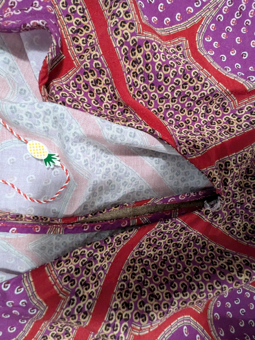 Farm Rio Vibrant Floral Boho Bodysuit in Red & Purple - Picture 6 of 9